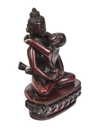 Budha Shakti, živica, vínový, 9x8x13cm