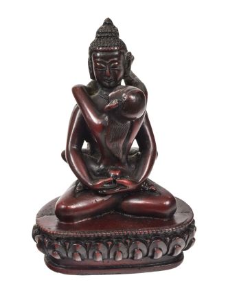 Budha Shakti, živica, červená, 9x8x13cm