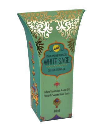 Prírodný esenciálny olej White Sage, Shreevani, 10ml