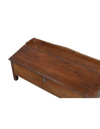 Starý kupecký stolík s odklápacou doskou, 106x48x43cm