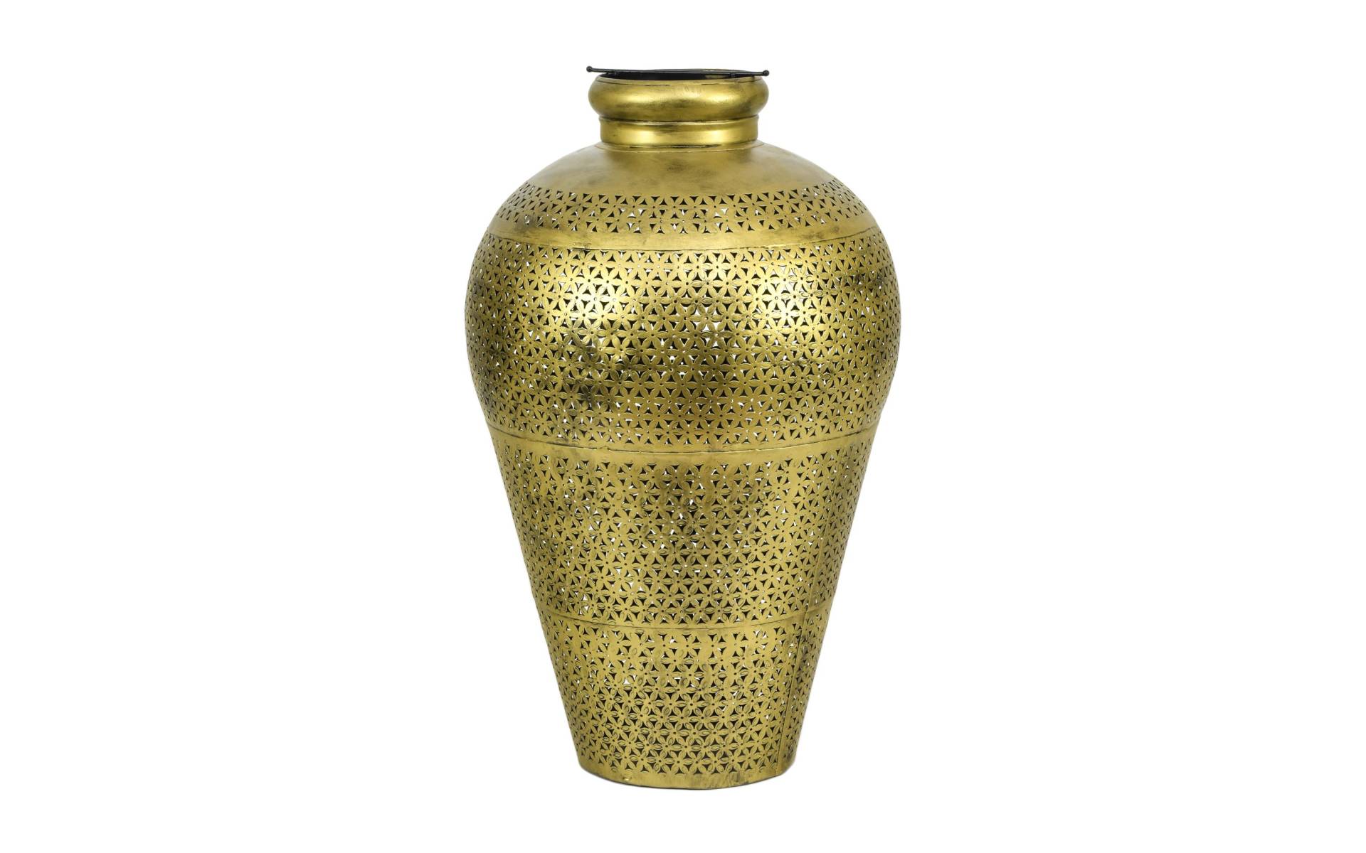 Svetelná váza, kovová, ručne tepaná, 40x40x69cm
