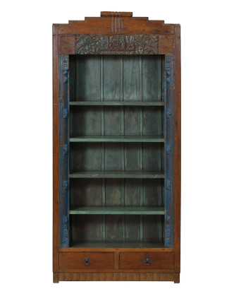Knižnica z teakového dreva, 94x36x198cm