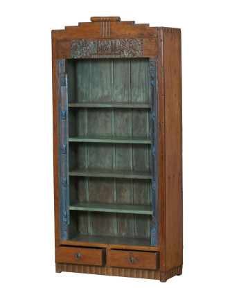 Knižnica z teakového dreva, 94x36x198cm