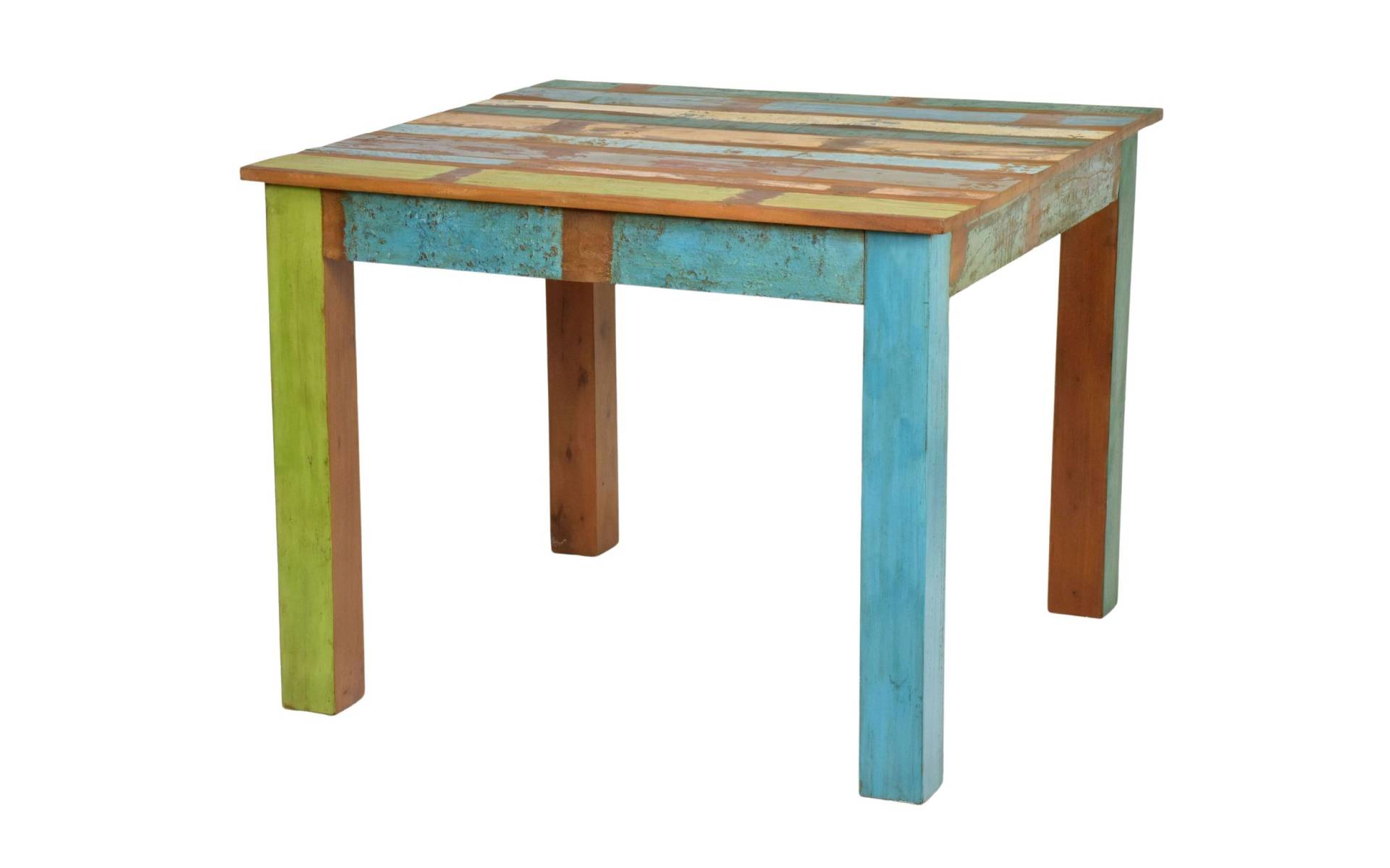 Jedálenský stôl "Goa" štýlu, teak, recyklované drevo, 100x100x76cm