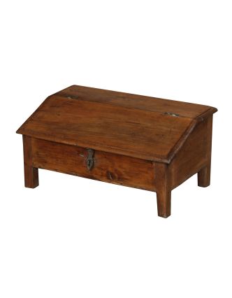 Starý kupecký stolík s odklápacou doskou, 65x41x33cm