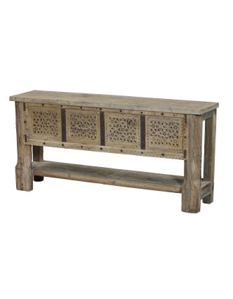 Konzolový stolík z teakového dreva, 163x42x92cm