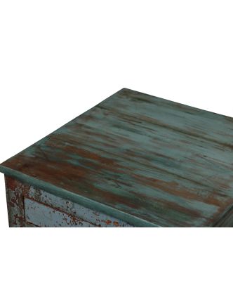 Komoda z teakového dreva, šuplíkový šanón, 63x63x90cm