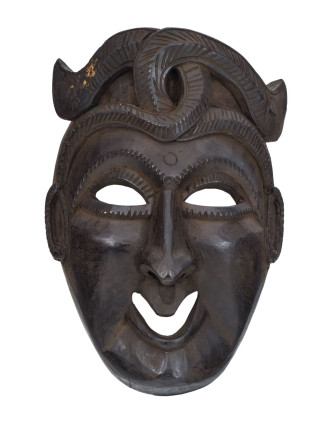 Drevená maska, ručne vyrezávaná 21x10x32cm