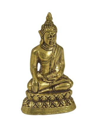 Soška Budha, mosadz, 2x1x4cm