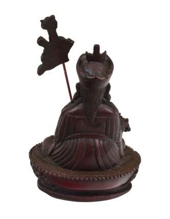 Guru Rinpoche, vínová patina, živica, 10x5x15cm