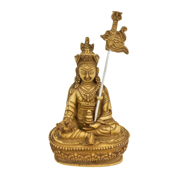 Guru Rinpoche, antik patina, živica, 10x5x15cm