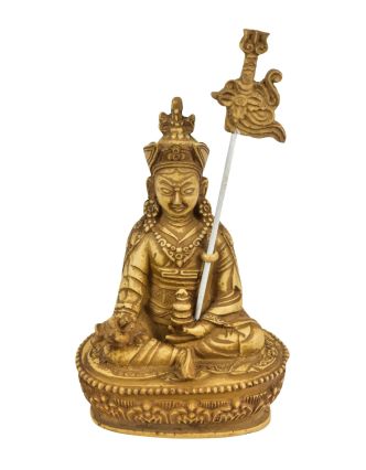 Guru Rinpoche, antik patina, živica, 10x5x15cm