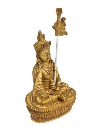 Guru Rinpoche, antik patina, živica, 10x5x15cm