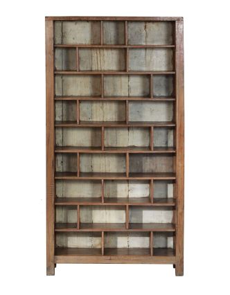 Knižnica z teakového dreva, 86x30x160cm