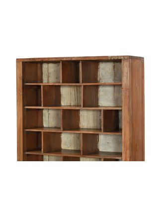 Knižnica z teakového dreva, 86x30x160cm