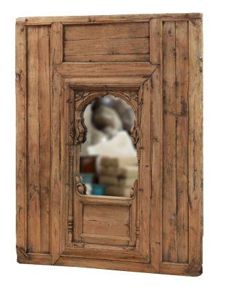 Drevený portál z teakového dreva so zrkadlom, 162x6x199cm