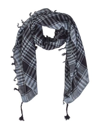 Šatka "Palestina" (arabská šatka) šedo-čierny, bavlna, 100x100cm