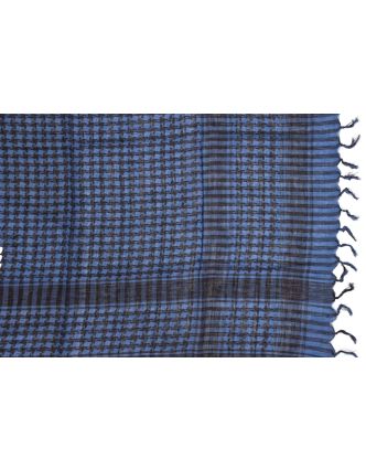 Šatka "Palestina" (arabská šatka) modro-čierna, bavlna, 100x100cm