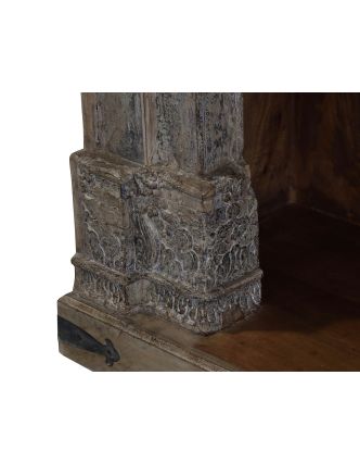 Knižnica z teakového dreva vyrobená zo starého portálu, 145x63x228cm