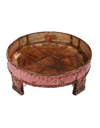 Okrúhly stolík z teakového dreva, 72x72x25cm