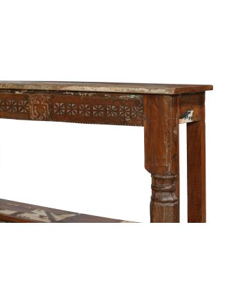 Konzolový stolík z teakového dreva, 140x32x90cm