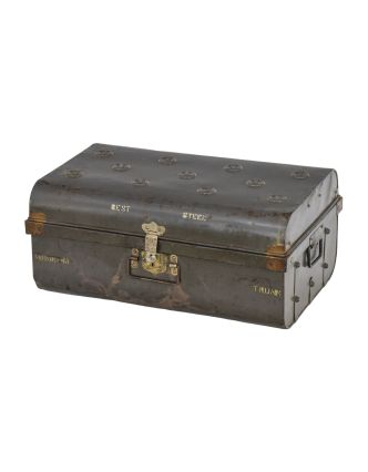 Plechový kufor, príručná batožina, 70x46x31cm