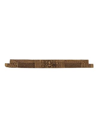 Starý portál z teakového dreva, Ganéš, ručné rezby, 140x14x14cm