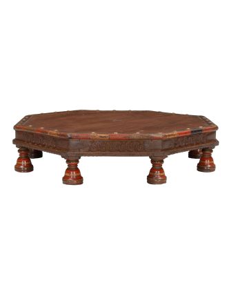 Čajový stolík z teakového dreva, 71x71x16cm