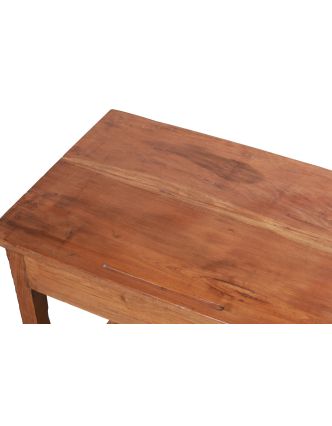 Starý písací stôl z teakového dreva, 76x49x73cm