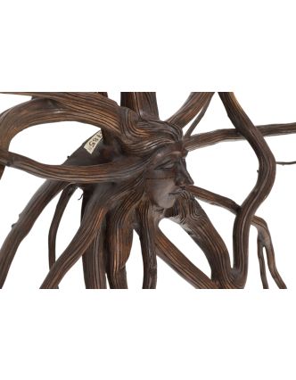 Drevená hlava Déví z koreňa kávovníka, 100x100cm