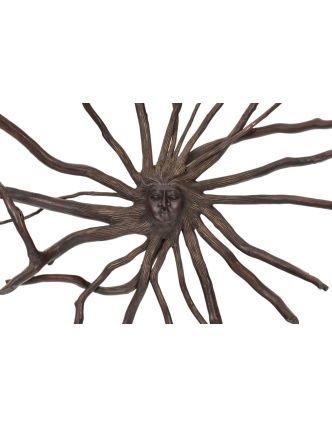 Drevená hlava Déví z koreňa kávovníka, 80x80cm