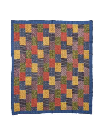 Prikrývka na posteľ, dvojitý, prešívaný patchwork, multicolor, 248x274cm