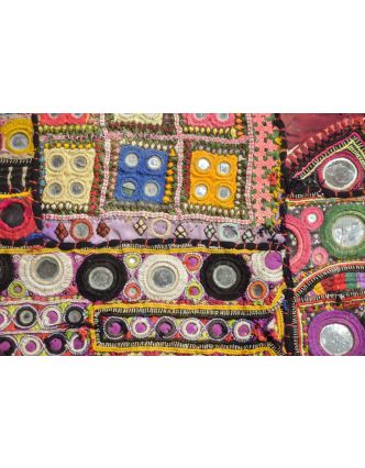 Unikátna tapiséria z Rajastanu, farebná, ručné vyšívanie, 140x186cm