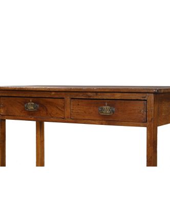 Starý písací stôl z teakového dreva, 91x45x77cm