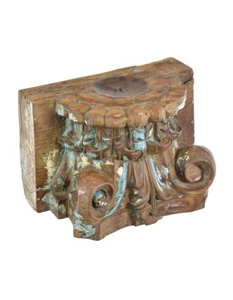 Antik svietnik z teakového dreva, 35x22x22cm