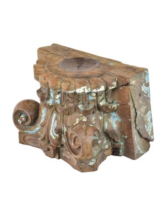 Antik svietnik z teakového dreva, 35x22x22cm