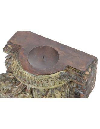 Antik svietnik z teakového dreva, 37x25x18cm