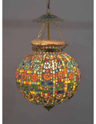 Lampa v orientálnom štýle, sklenená mozaika, ručná práca, 28x28x32cm