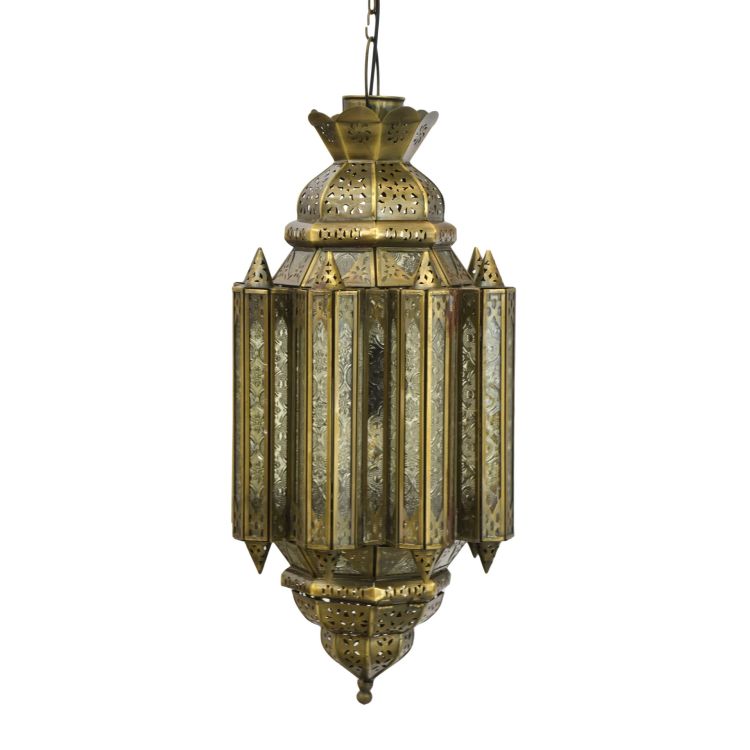 Orientálna presklená lampa, ručné práce, 25x25x50cm
