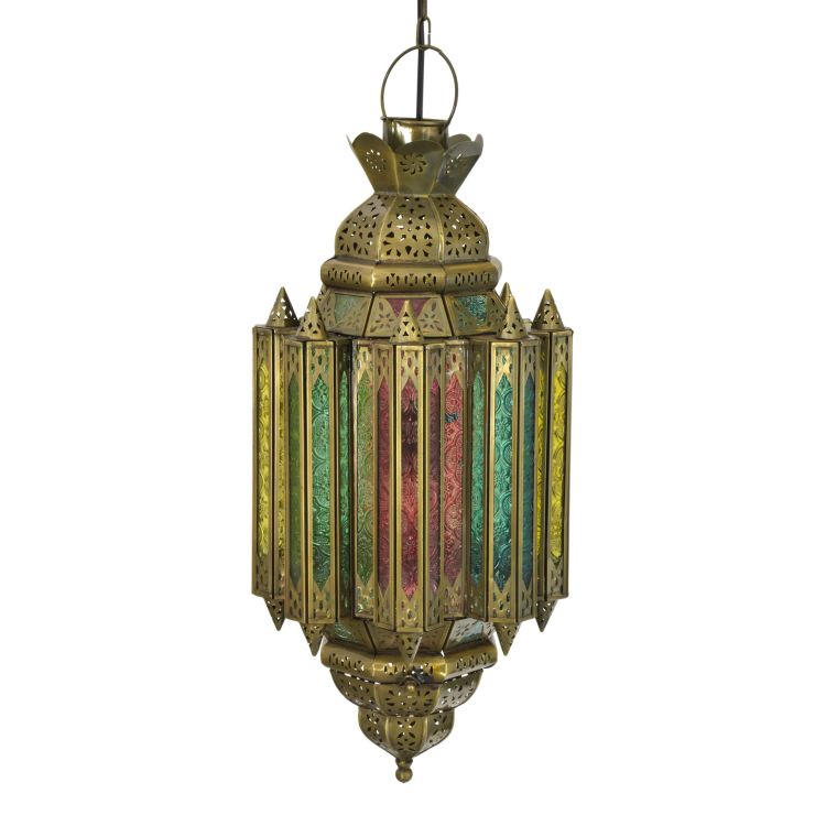 Orientálna presklená lampa, ručné práce, 25x25x50cm