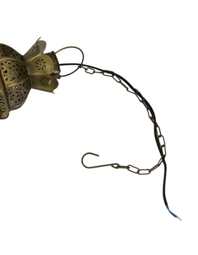 Orientálna presklená lampa, ručné práce, 25x25x50cm
