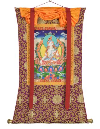 Thangka, Biela Tara, 67x90cm