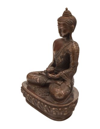 Budha Amithába, kovová soška, 11x7x15cm
