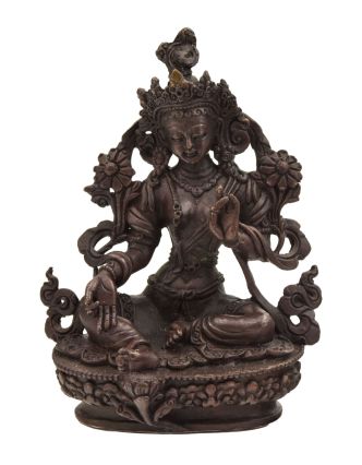 Uzdravujúca Budha, kovová soška, 5x5x9cm