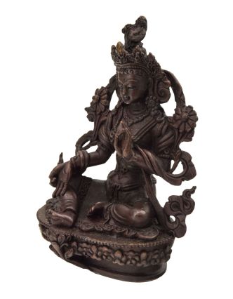 Uzdravujúca Budha, kovová soška, 5x5x9cm