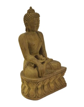Drevená soška Budha Šakjamúni, ručné práce, 30cm