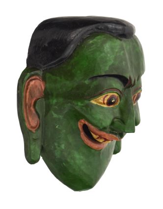 Drevená maska, joker, ručne maľovaná, 17x18cm