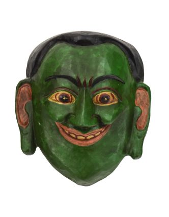 Drevená maska, joker, ručne maľovaná, 17x18cm
