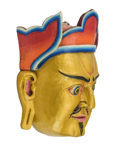 Drevená maska, "Guru Rinpoče", 22x14x27cm