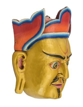 Drevená maska, "Guru Rinpoče", 22x14x27cm